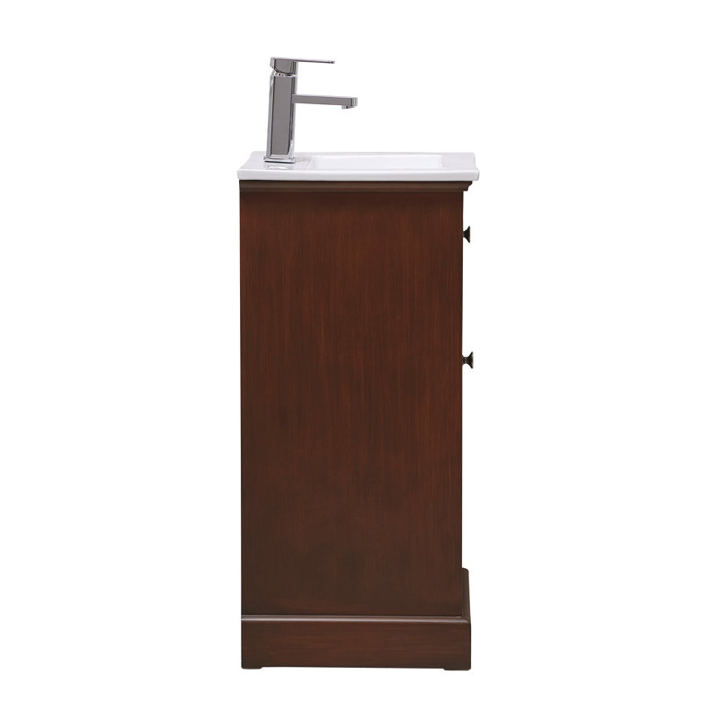 Lark Manor Ameriah 18'' Single Bathroom Vanity with Porcelain Top